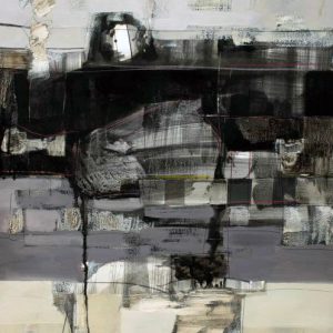 Some unspoken thoughts (2016) - Oil, drawing, pigmented shellac on cardboard - 64 x 50 cm