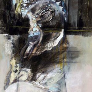 Splendid enough to remember (2015) - Oil, drawing, collage, ink on cardboard - 29,5 x 21 cm