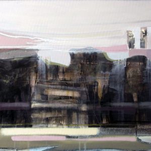 Stray (2014) - Oil, drawing, pigmented shellac on canvas - 60 x 70 cm