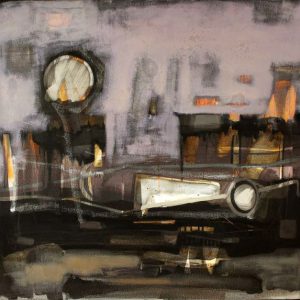 Temporary smell of season (2016) - Oil, drawing, pigmented shellac on canvas - 70 x 80 cm