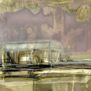 Tergiversation (2013) - Oil, drawing, pigmented shellac on linen paper - 38 x 46 cm
