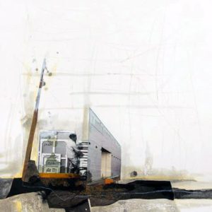 The Registrar (2013) - Oil, drawing, collage, pigmented shellac on paper