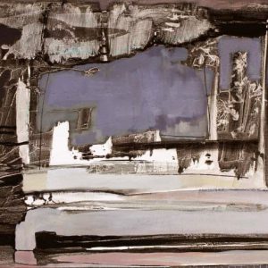 The Tardy Garden LVX (2015) - Oil, drawing, pigmented shellac on linen paper - 42 x 56 cm