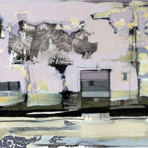 The Tardy Garden LVXIII (2015) - Oil, drawing, pigmented shellac on linen paper - 38 x 46 cm