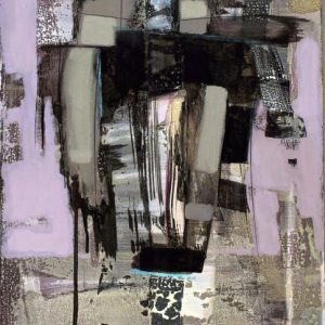 The Tardy Garden LVXVII (2015) - Oil, drawing, pigmented shellac on cardboard - 56 x 42 cm