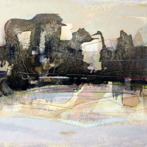 The Tardy Garden VIII (2014) - Oil, drawing, pigmented shellac on cardboard - 38 x 46 cm
