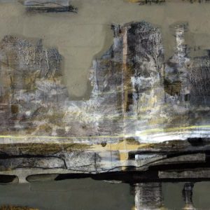 The Tardy Garden XX (2014) - Oil, drawing, pigmented shellac on cardboard - 21 x 30 cm