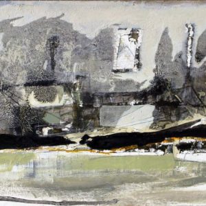 The Tardy Garden XXII (2014) - Oil, drawing, pigmented shellac on cardboard - 30 x 42 cm