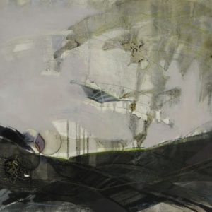 The Tardy Garden XXIII (2014) - Oil, drawing, pigmented shellac on linen paper - 38 x 46 cm