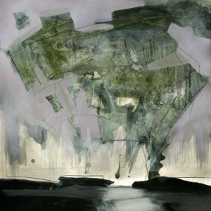 The Tardy Garden XXXI (2014) - Oil, drawing, pigmented shellac on paper - 40 x 40 cm