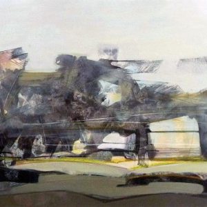 The Tardy Garden XXXIII (2014) - Oil, drawing, pigmented shellac on wood - 60 x 80 cm