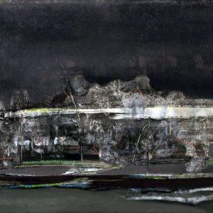 The Tardy Garden XXXIV (2014) - Oil, drawing, pigmented shellac on wood - 30 x 42 cm