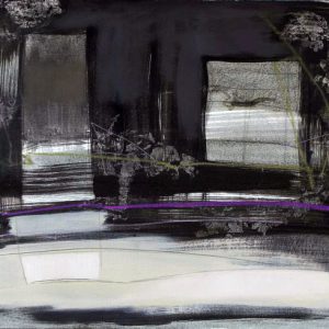 The Tardy Garden XXXVII (2014) - Oil, drawing, pigmented shellac on linen paper - 38 x 46 cm