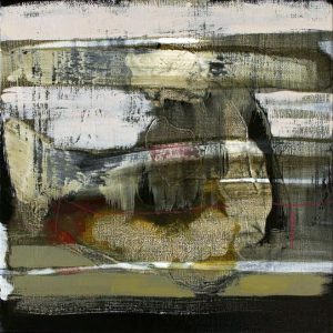 The ground is rich enough (2016) - Oil, drawing, pigmented shellac on canvas - 30 x 30 cm