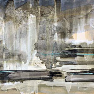 The one who never remembered (2016) - Oil, drawing, pigmented shellac on cardboard - 32 x 48 cm