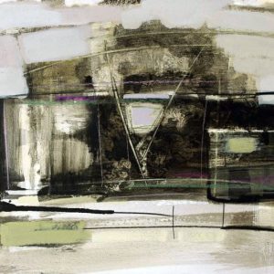 They gambled for (2015) - Oil, drawing, pigmented shellac on cardboard - 38 x 46 cm