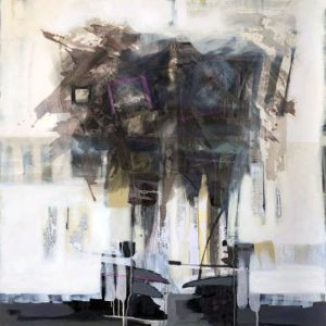 To forgive and be forgotten soon (2016) - Oil, drawing, ink, shellac on canvas - 120 x 100 cm