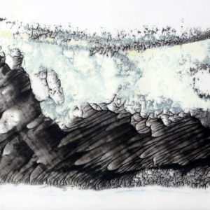 Transmission XIX (2013) - Oil, drawing on tracing paper - 21 x 29,5 cm