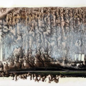 Transmission XV (2013) - Oil, drawing on tracing paper - 21 x 29 cm