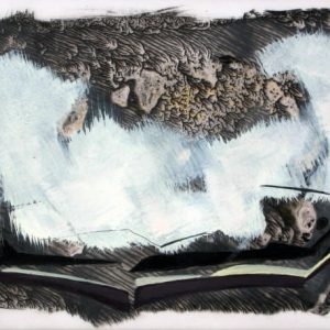 Transmission XVI (2013) - Oil, drawing on tracing paper - 21 x 29 cm