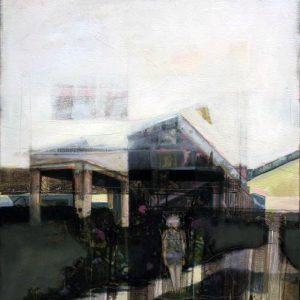 Trap Circuit (2014) - Oil, drawing, pigmented shellac on canvas - 80 x 60 cm