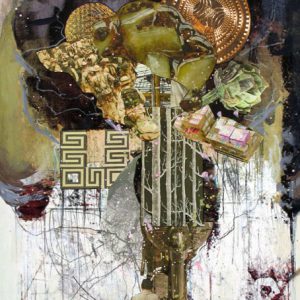 Tree Of Perception (2011) - Oil, drawing, collage on paper - 29,5 x 21 cm