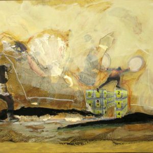 Treeline (2014/2009) - Oil, drawing, collage, decollage on cardboard - 21 x 30 cm