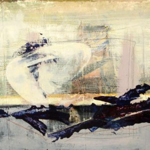 Tryst VII (2014) - Oil, drawing, pigmented shellac on wood - 30 x 41 cm