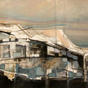 Tunnel Jacking (2012) - Oil, drawing, pastel, resin on linen paper - 42 x 54 cm