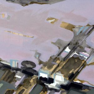 Unvisited Places I (2013) - Oil, drawing, pigmented shellac on canvas panels - 24 x 30 cm