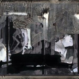 Unvisited Places K116 (2015) - Oil, drawing, pigmented shellac on print - 10 x 15 cm