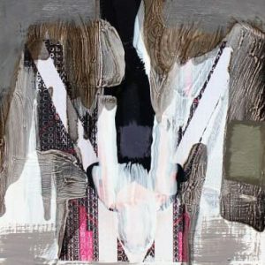 Unvisited Places K133 (2016) - Oil, drawing, pigmented shellac on print - 15 x 10 cm