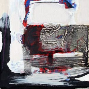 Unvisited Places K167 (2016) - Oil, drawing, pigmented shellac on print - 15 x 10 cm