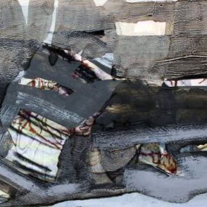 Unvisited Places K184 (2016) - Oil, drawing, pigmented shellac on print - 10 x 15 cm