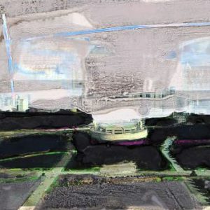 Unvisited Places K189 (2016) - Oil, drawing, pigmented shellac on print - 10 x 15 cm