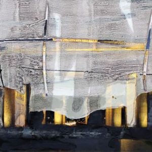 Unvisited Places K191 (2016) - Oil, drawing, pigmented shellac on print - 12 x 17 cm