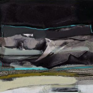 Unvisited Places K195 (2016) - Oil, drawing, pigmented shellac on print - 10 x 15 cm