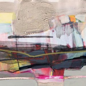 Unvisited Places K204 (2016) - Oil, drawing, pigmented shellac on print - 10 x 15 cm