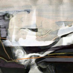 Unvisited Places K208 (2016) - Oil, drawing, pigmented shellac on print - 10 x 15 cm