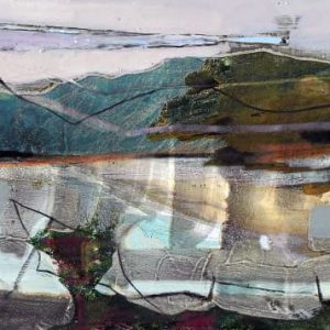 Unvisited Places K222 (2016) - Oil, drawing, pigmented shellac on print - 10 x 15 cm