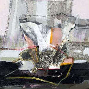 Unvisited Places K248 (2016) - Oil, drawing, pigmented shellac on print - 16 x 11 cm