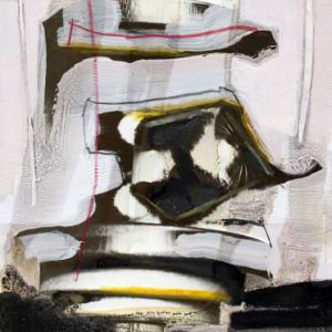 Unvisited Places K250 (2016) - Oil drawing, pigmented shellac on print - 16 x 11 cm
