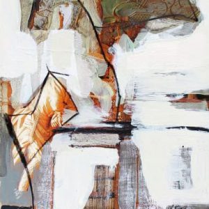 Unvisited Places K262 (2017) - Oil, drawing, pigmented shellac on print - 15 x 10 cm