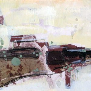 Unvisited Places K27 (2013) - Oil, drawing, pigmented shellac on print - 10 x 15 cm