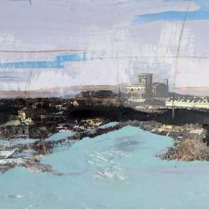 Unvisited Places K30 (2013) - Oil, drawing, pigmented shellac on print - 11 x 15 cm