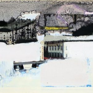 Unvisited Places K36 (2014) - Oil, drawing, pigmented shellac on print - 11 x 15 cm