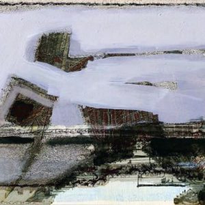 Unvisited Places K38 (2015) - Oil, drawing, pigmented shellac on print - 11 x 15 cm