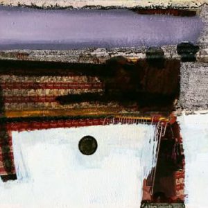 Unvisited Places K40 (2015) - Oil, drawing, pigmented shellac on print - 11 x 15 cm
