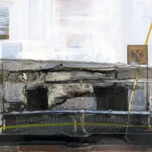 Unvisited Places K44 (2015) - Oil, drawing, pigmented shellac on print - 11 x 15 cm