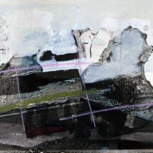 Unvisited Places K46 (2015) - Oil, drawing, pigmented shellac on print - 11 x 15 cm